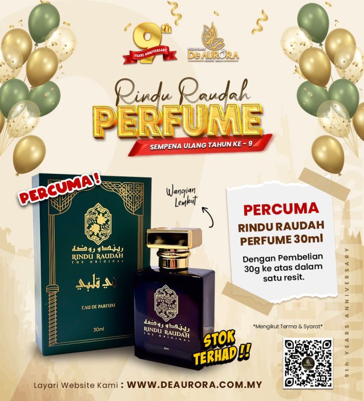 PERCUMA PERFUME RINDU RAUDAH !!