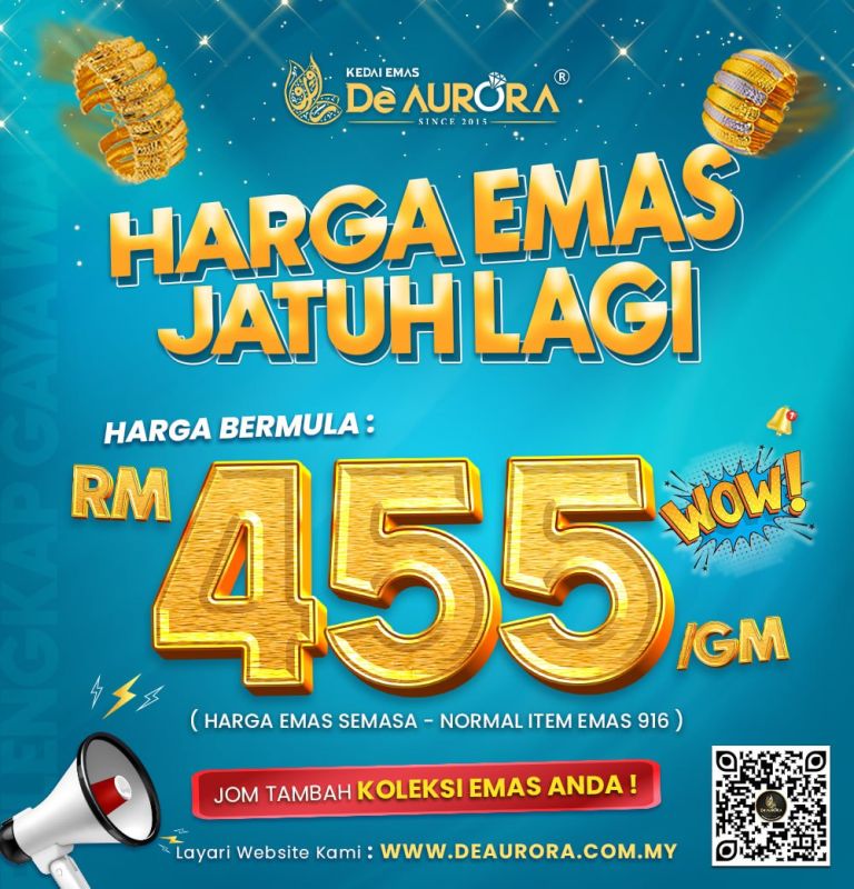 HARGA EMAS JATUH LAGI !!
