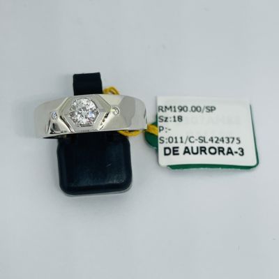 Cincin Perak 925 - BATU PUTIH 