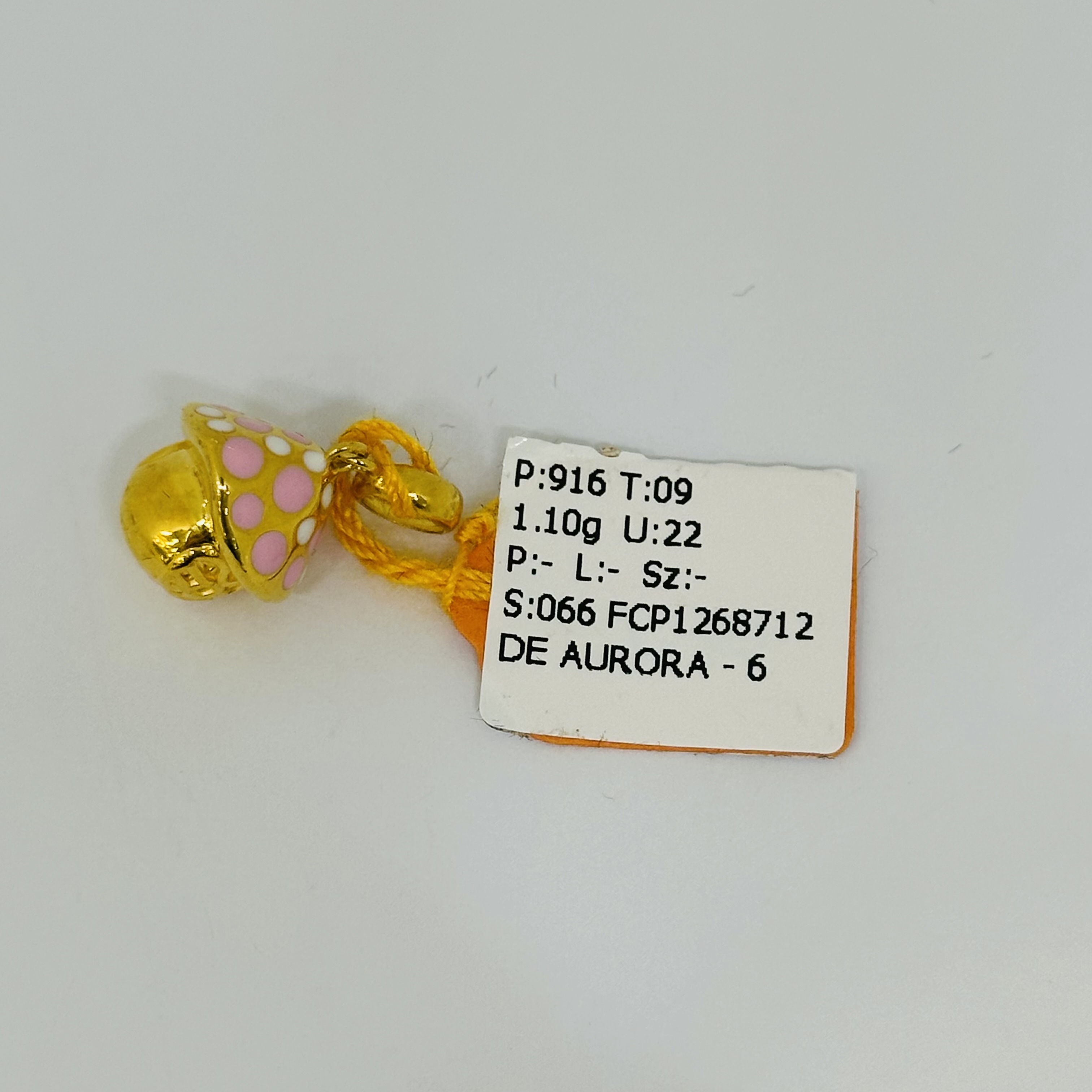 Pandora 916 - MASHROOM ENAMEL PINK 1C